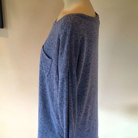 Republic long sleeve gray tee shirt soft fleece like pocket top L - Picture 3 of 6